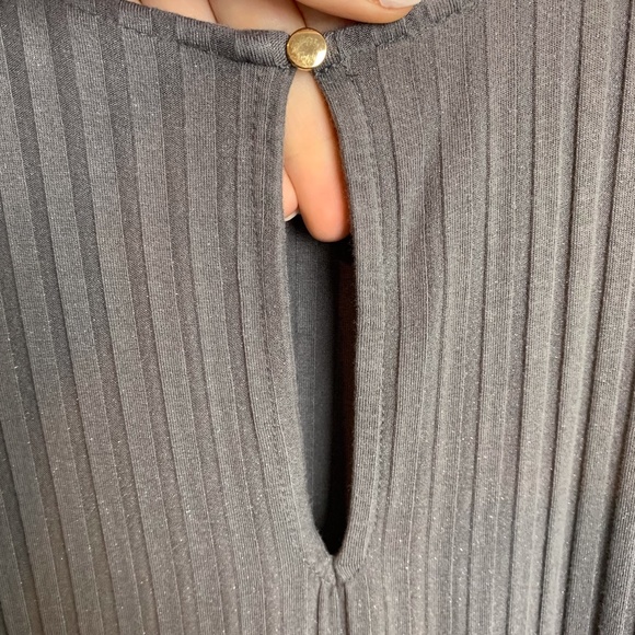 Apt. 9 Gray Sparkly Pleated Keyhole Sleeveless Mini Dress - Picture 6 of 6